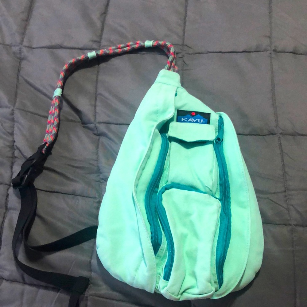 Kava sling cross body bag. Mint green. Great condition.
